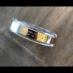 Michael Kors Gold Tone and Clear Acetate Bangle